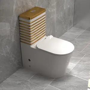 Modern Bathroom Sanitary Ware Hot Selling New Design WC Ceramic Washdown One-Piece Closet Toilet With Wall Hung Basin Set