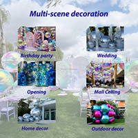 Vente directe d'usine SMS, boule miroir disco gonflable en PVC haute brillance, sphère miroir géante pour événements, fêtes, décoration de mariage
