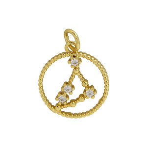 Moda astrologia stella ciondolo zodiaco moneta rotonda <span class=keywords><strong>oroscopo</strong></span> collana bracciale gioielli per fare accessori forniture - Product Image 4