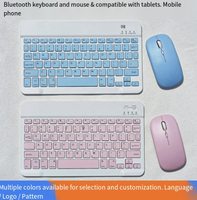 Keyboard Gunting Mini untuk iPad/Tablet untuk Set Keyboard dan Mouse Nirkabel yang Dapat Diisi Ulang