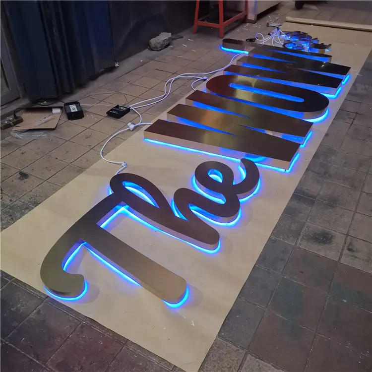 Backlit channel letters custom led store front electronic signs
