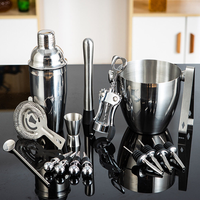 Création Directe Usine Ensemble Cadeau Seau à Glaçons Personnalisé Shaker à Cocktail Décapsuleur Alliage de Zinc Outils de Bar Accessoires de Vin en Acier Inoxydable