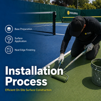 Peintures acryliques personnalisées pour terrains de basketball, tennis, badminton, revêtement de sol dur, revêtement de sol sportif en coulage humide, respectueux de l'environnement