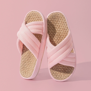 Nuevo Producto, Pantuflas de Estilo Japonés de Lino para Verano, con Suela de EVA Resistente al Desgaste, Antideslizantes y Transpirables, Sandalias para Hombre/Mujer - Product Image 2