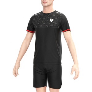 T-shirt de sport personnalisable noir à manches courtes pour l'e-sport, idéal pour les compétitions de jeux vidéo, sublimation, tenue d'équipe, mode ODM - Product Image 5