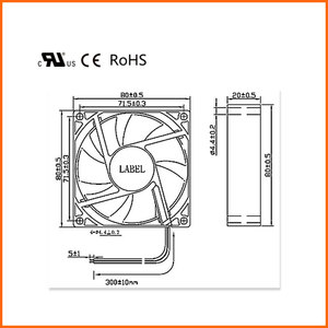 8020 Chống Nước Siêu Im Lặng Không Chổi Than Dc Quạt Làm Mát Hướng Trục 12V 24V - Product Image 5