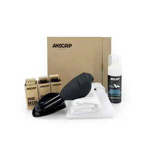 Aksgrp Custom Hoge Kwaliteit Sneaker Schoonmaak Kit Met Borstel Luxe Geschenkdoos 7in1 Schoenverzorging Kit Oem Box Schoenreiniger