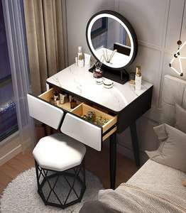 Nuevo diseño de buena calidad elegante moderno <span class=keywords><strong>Circular</strong></span> Led-<span class=keywords><strong>Espejo</strong></span> mejorado elegante y acogedor taburete organización <span class=keywords><strong>tocador</strong></span> - Product Image 5