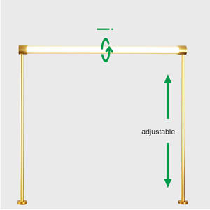 Maßgefertigte Moderne Aluminium-<span class=keywords><strong>LED</strong></span> Luxus-Schmuckvitrine mit Drehbarem Beleuchtungssystem, Theken-Showcase mit Goldfinish - Product Image 5