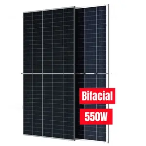 550 watts solar panel monocrystalline panall 156/144cells Half Cell 600w painel solar escova de limpeza