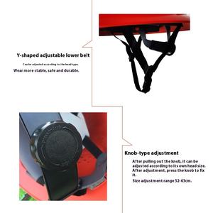 خوذة سلامة للبناء من البولي إيثيلين عالي الكثافة بالجملة، قبعة صلبة سوداء بحافة كاملة مع نظام تعليق بـ 6 نقاط - Product Image 3