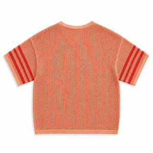 Suéter de punto con bloques de color para hombre, estilo universitario vintage, con rayas numéricas y diseño hueco, jersey deportivo. - Product Image 3