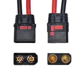 ขั้วต่อแบตเตอรี่แบบหนัก QS8-S 2 ขา ตัวผู้ ตัวเมีย ชุบทองเหลือง ตัวเรือน ABS 150A 600V สำหรับระบบเสียงและวิดีโอ - Product Image 6
