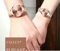 Jam Tangan Quartz Murah Anti Air Bahan Alloy, Model Fashion, Set Jam Tangan Couple, Jam Tangan Bercahaya untuk Pria Wanita