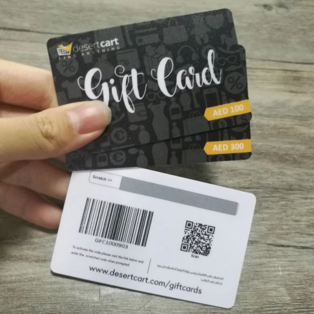 Custom Printing PVC Gift Card Unique Barcode /QR Code Card Member ID Card for VIP