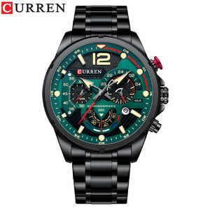 CURREN Montre-bracelet de luxe pour homme Montre <span class=keywords><strong>chronographe</strong></span> étanche Marque de mode Acier inoxydable Sport Horloge pour homme 8395 - Product Image 3