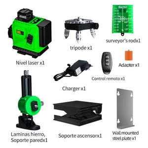 Niveau laser SX 16 lignes, lumière verte 520 nm, nivellement automatique, affichage numérique, qualité industrielle, utilisation en extérieur - Product Image 2