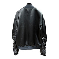 MOQ : 1 pièce |   Veste bomber noire, tendance, décontractée, polyvalente, faite à la main, ornée de diamants, en forme de paume, en forme de palmier de coco
