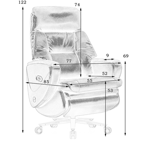 고급 전동 가죽 사무용 의자 마사지 기능 포함 럭셔리 다기능 대형 컴퓨터 의자 - Product Image 5