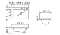 Lavabo de Baño Rectangular de Cerámica Moderno y de Lujo, Acabado Pulido, Montaje de Grifo de un Solo Orificio, Fácil de Limpiar, para Uso en Hospitales y Apartamentos