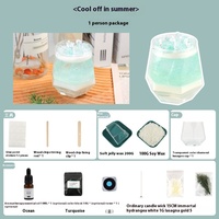 Bougie d'aromathérapie d'été pour bricolage Matériaux créatifs Tasse à jus maison Wix avec cristal Gelée cire de soja Cadeau de vacances