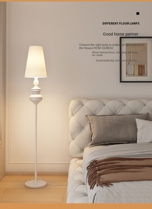 Recién llegado, lámpara de pie minimalista con pantalla de tela, luz de pie nórdica, lámpara de pie italiana para dormitorio y sala de estar - Product Image 6
