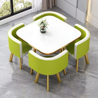 Table de négociation moderne et décontractée, petite table créative avec chaises, combinaison pour bureau, réception, salle à manger, mobilier de maison