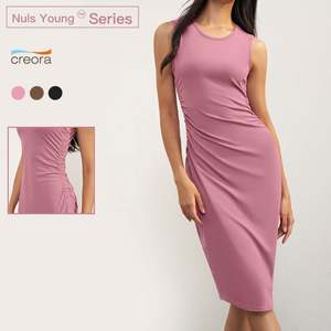 Mujeres Sports <span class=keywords><strong>Tennis</strong></span> Femme Sans manches Quotidien Jumper Jupe Femmes Côté Pliant Robe <span class=keywords><strong>Tennis</strong></span> Une Pièce - Product Image 3