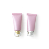 Vente en gros Tube cosmétique vide en plastique PE rose 50g Conteneur de maquillage doux pour rouge à lèvres visage crème solaire et crème pour les yeux jusqu'à 50ml de capacité