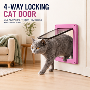 Porte automatique <span class=keywords><strong>pour</strong></span> animaux de compagnie, porte intelligente <span class=keywords><strong>pour</strong></span> chat, entrée/sortie sélective, verrouillage bidirectionnel, résistante aux intempéries, <span class=keywords><strong>pour</strong></span> petits chiens et chats, usage domestique - Product Image 1