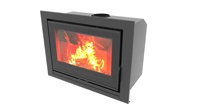 Insert de cheminée à bois multifonctionnel en acier pour chauffage domestique intérieur