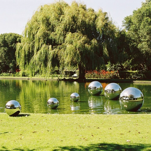 900mm extérieur décoratif jardin boule d'acier creuse fontaines modernes grand déversoir <span class=keywords><strong>eau</strong></span> chute sphères d'<span class=keywords><strong>eau</strong></span> en acier inoxydable - Product Image 5