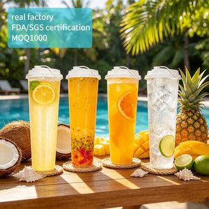 Vaso de Plástico Desechable de Alta Transparencia de 90 mm de Diámetro, Resistente al Calor, de 34 oz, para Café, Leche, Té y Fiestas, con Logotipo Personalizado - Product Image 1