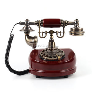 공장 핫 세일 ABS 고급 웨딩 오디오 방명록 골동품 발신자 ID 장치 레코더 책상 전화 부스 재다이얼 기능 - Product Image 1
