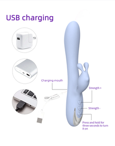 Adult Rabbit <b>Vibrator</b>-<b>Rechargeable</b> Battery 10-Speed Food Grade Silicone Waterproof - Product Image 5