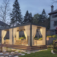 Pergola extérieure en aluminium Toit à persiennes réglable Gazebo de jardin motorisé imperméable Pergola extérieure personnalisée de luxe en aluminium