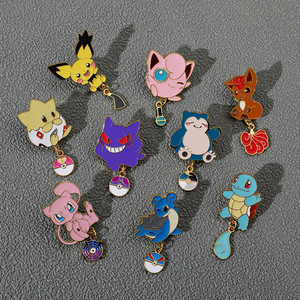 5000 types de badges, broches et épingles de col <span class=keywords><strong>en</strong></span> émail métallique, mignons, avec logos, pour chapeaux, de la série <span class=keywords><strong>Pokémon</strong></span> Gengar Snorlax - Product Image 2