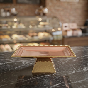 Plateau en cuivre massif avec base en laiton - Product Image 3