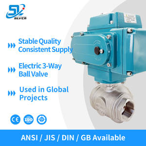 Vanne à boisseau sphérique flottante 3 voies anti-corrosion avec télécommande personnalisée, corps en acier inoxydable SS304/316, siège en PTFE/RPTFE, support OEM - Product Image 1