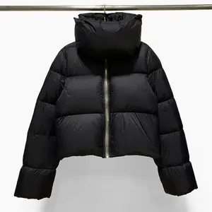 Women's Baggy Lightweight Zip Puffer Jacket Warm Winter Down Coat with Pockets