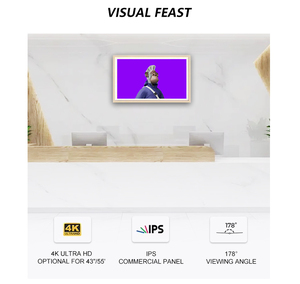 Cadre photo numérique NFT 4K 43 pouces <span class=keywords><strong>de</strong></span> haute qualité avec horloge, <span class=keywords><strong>stockage</strong></span> 4+32 Go, MP4, anti-reflet, WiFi, mur vidéo - Product Image 2