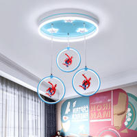 Plafonnier moderne Led pour chambre d'enfants en forme de SpiderMan avec étoiles de dessin animé pour la protection des yeux
