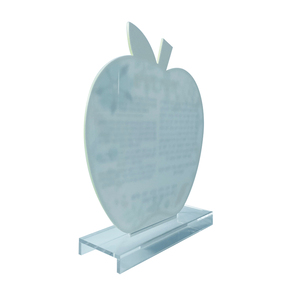 Nuevo soporte de tarjeta de simanim de manzana clásico Lucite de diseño personalizado de marea para Rosh Hashanah - Product Image 2