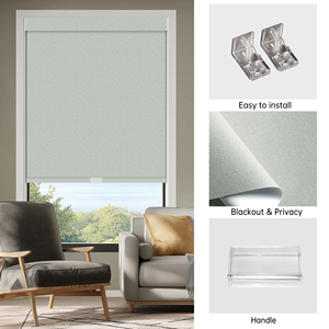 SAMADHI French <b>Window</b> Vertical Design Modern Durable Roller Blinds Polyester Blackout Cordless <b>Shades</b> Built-In - Product Image 4