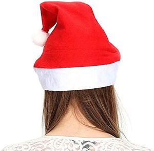 Factory Directly Sells Custom Holiday Party Decorated <b>Red</b> Non-Woven Soft Santa Hat for Children Adults - Product Image 6