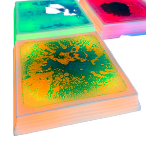 Divertente attività notturna essenziale lampeggiante in ABS/<span class=keywords><strong>EVA</strong></span> incandescente trampolino di lancio per il gioco del pavimento della camera da letto dei bambini - Product Image 1