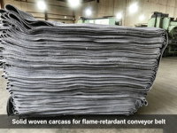 Banda Transportadora Super Resistente para Minería Subterránea, Ignífuga y Antiestática, Banda Transportadora de PVC PVG Tejida con Diseño Chevron de Goma