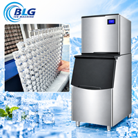 Machine à glaçons cubiques BLG 200 kg 500 lb, machine à glaçons robuste pour la vente de glace, machine à glaçons pour les entreprises