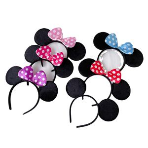 Bandeau d'oreille <span class=keywords><strong>Mickey</strong></span> Mouse <span class=keywords><strong>de</strong></span> haute qualité pour enfants, adorable accessoire <span class=keywords><strong>de</strong></span> tête en tissu pour les spectacles <span class=keywords><strong>de</strong></span> parcs d'attractions et les déguisements <span class=keywords><strong>de</strong></span> vacances - Product Image 1