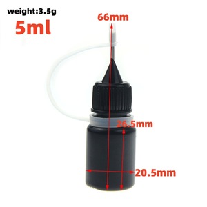 Flacon souple noir anti-lumière en PE pour cosmétiques, jus, nail art, colle de scellement, 10/20/30/<span class=keywords><strong>50</strong></span>/100 <span class=keywords><strong>ML</strong></span> - Product Image 6